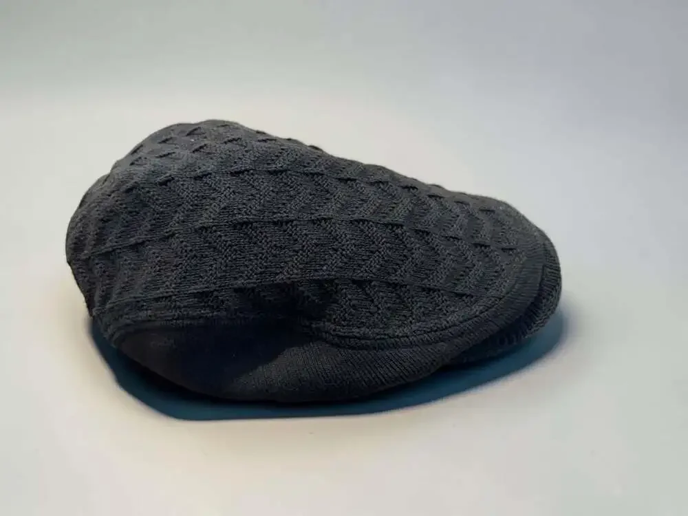 Aldo Newsboy Cap Size L Black Knit Flat Hat